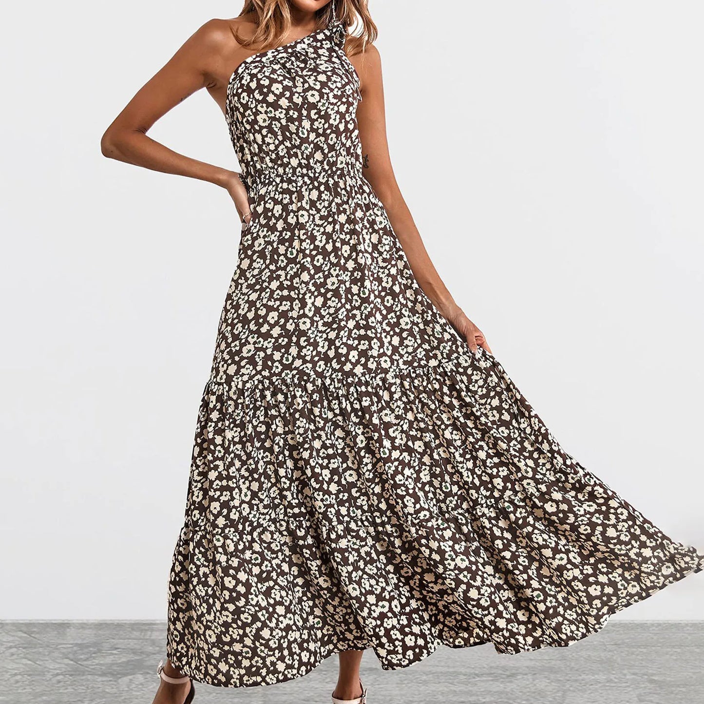 Zwarte Dot Maxi-Jurk - Julia