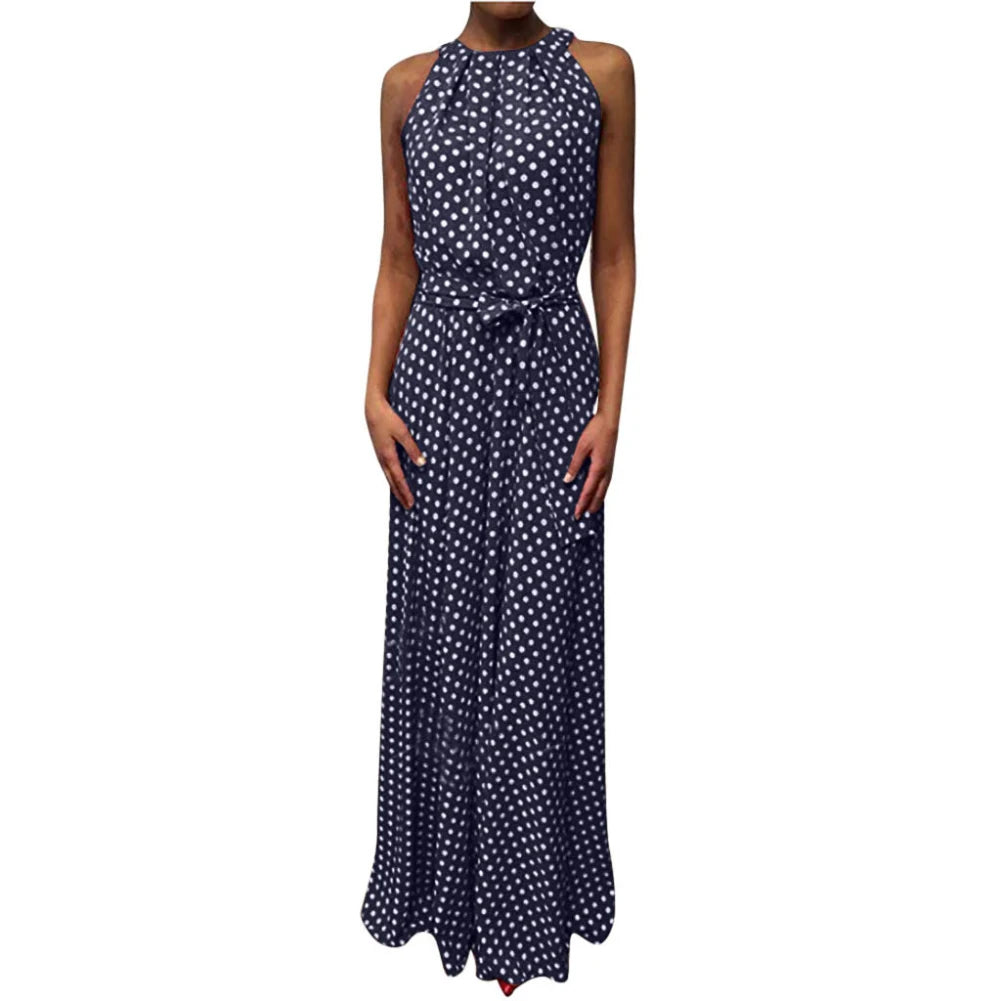 Zwarte Dot Maxi-Jurk - Julia