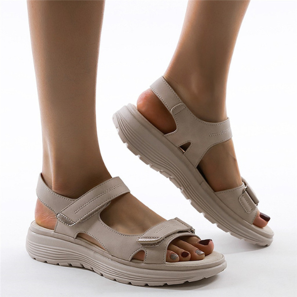 Cindie - Beige Orthopedische Sport Sandalen