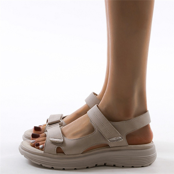 Cindie - Beige Orthopedische Sport Sandalen