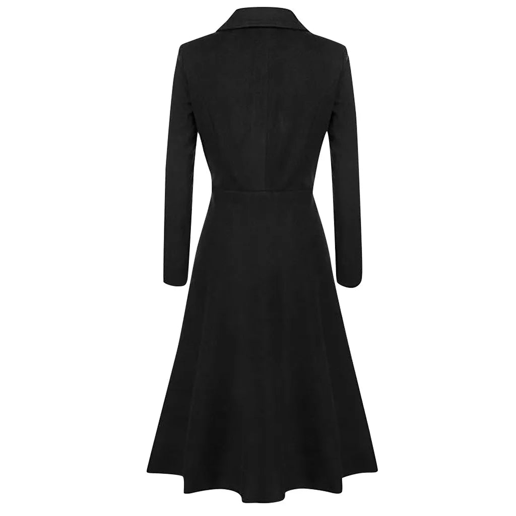 Elegante Wollen Charme: Dames Herfst-Winter Casual Jas -  Puur Wol, Tijdloze Stijl