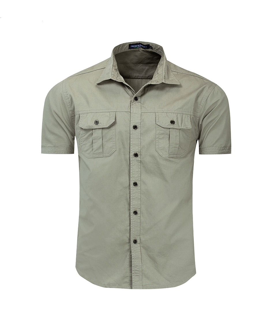 VersaStyle Katoenmix Cargo Shirt: Comfort Ontmoet Klasse