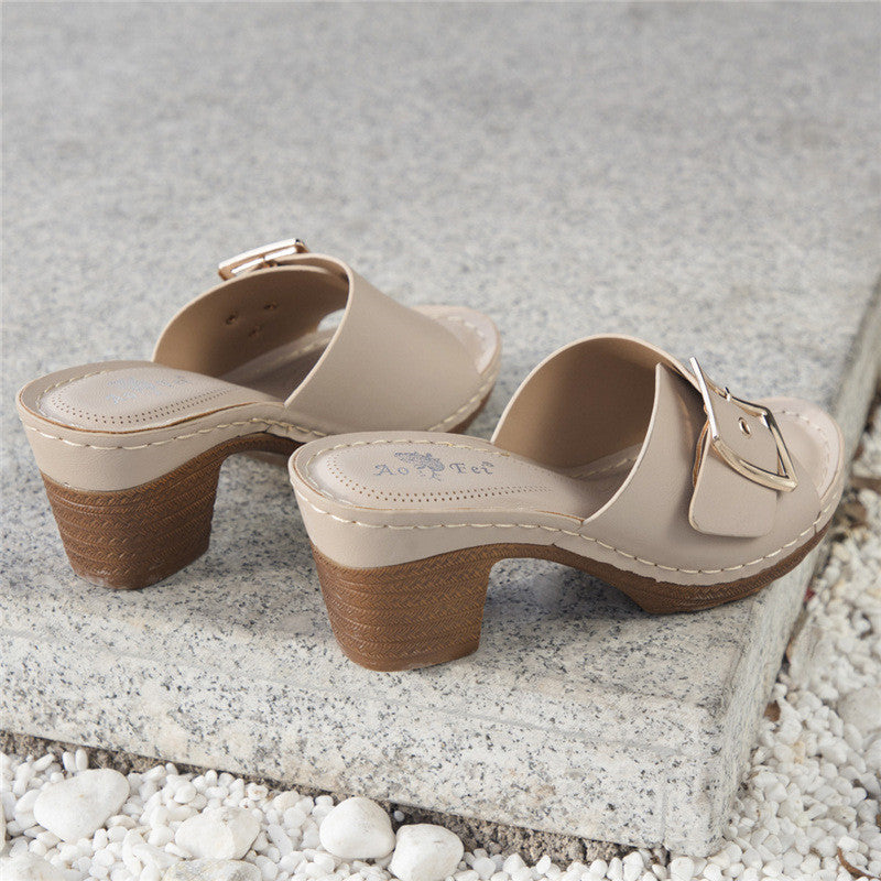 Bella - Beige Comfort Sandalen