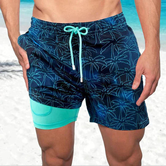 Denis - Zwart Flamingo AquaFlex Zwemshorts