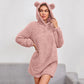 Teddy Omhelzing Hoodie: Knusse Fleece Warmte met Speelse Oren