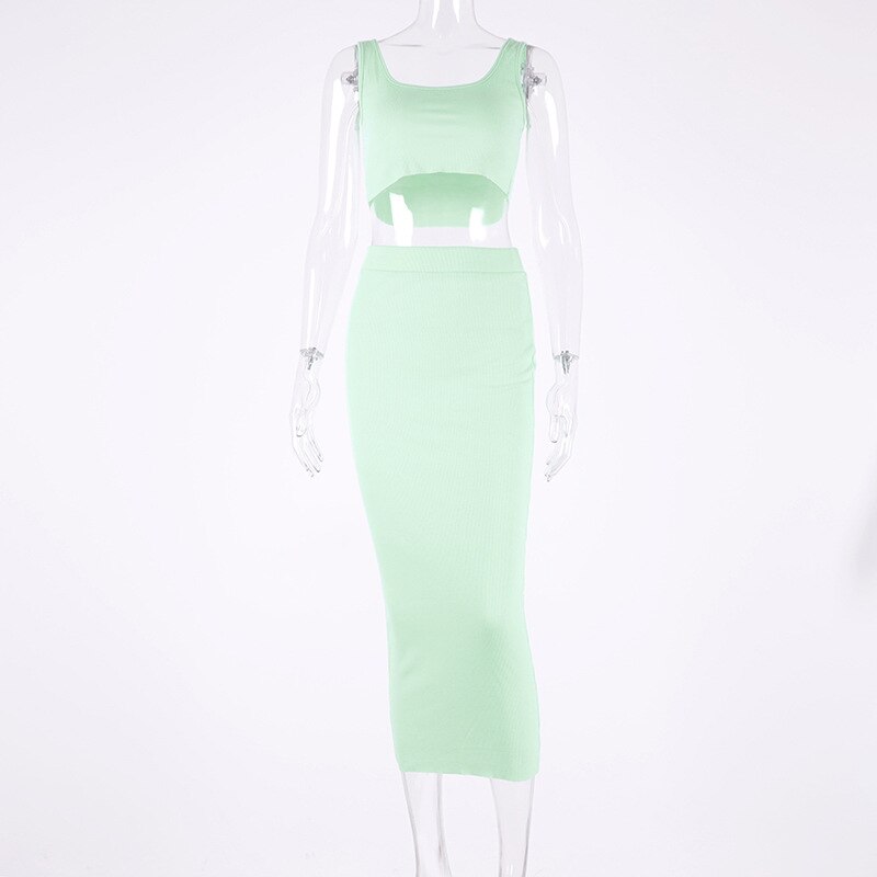 Maya - Mintgroene Casual Tweedelige Set