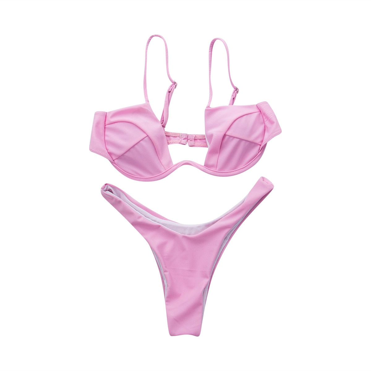 Maya - Blauwe Bandage Braziliaanse Bikini Zonder Vulling