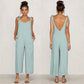 Ivy - Legergroene Mouwloze Jumpsuit