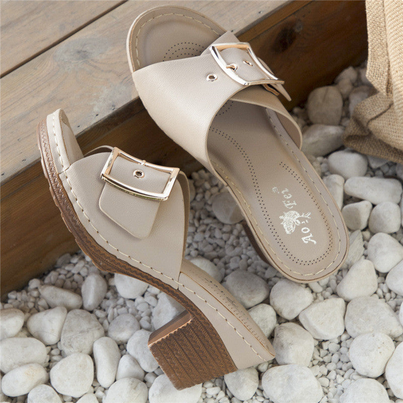 Bella - Beige Comfort Sandalen