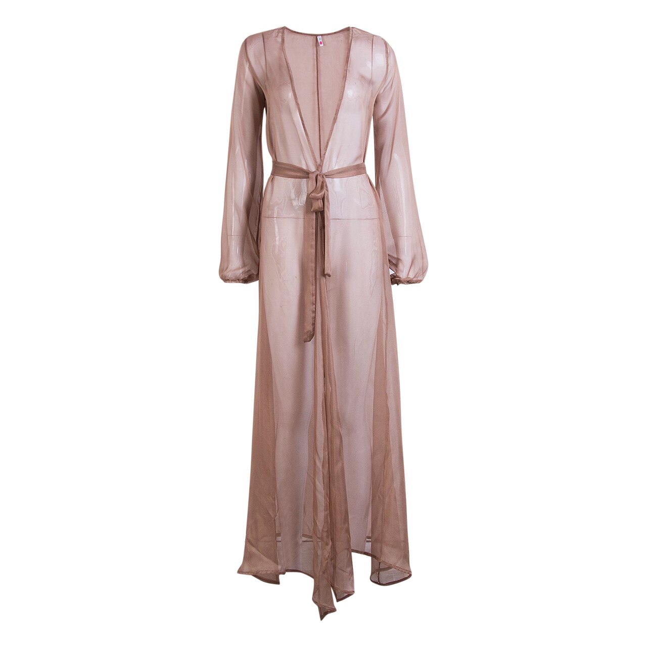 Eva - Zwarte Chiffon Strandkaftan