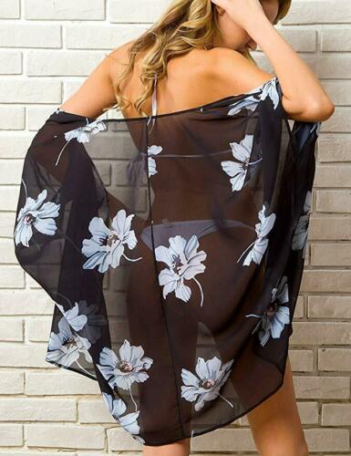 Esmeralda - Witte Bloemen Kimono Strandcover