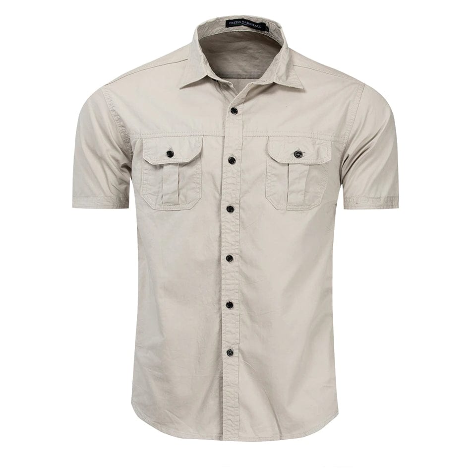 VersaStyle Katoenmix Cargo Shirt: Comfort Ontmoet Klasse