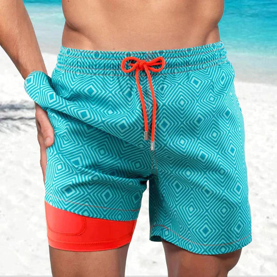 Denis - Zwart Flamingo AquaFlex Zwemshorts