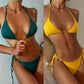 Sofia - Gele Braziliaanse Bikini Set met Lage Taille