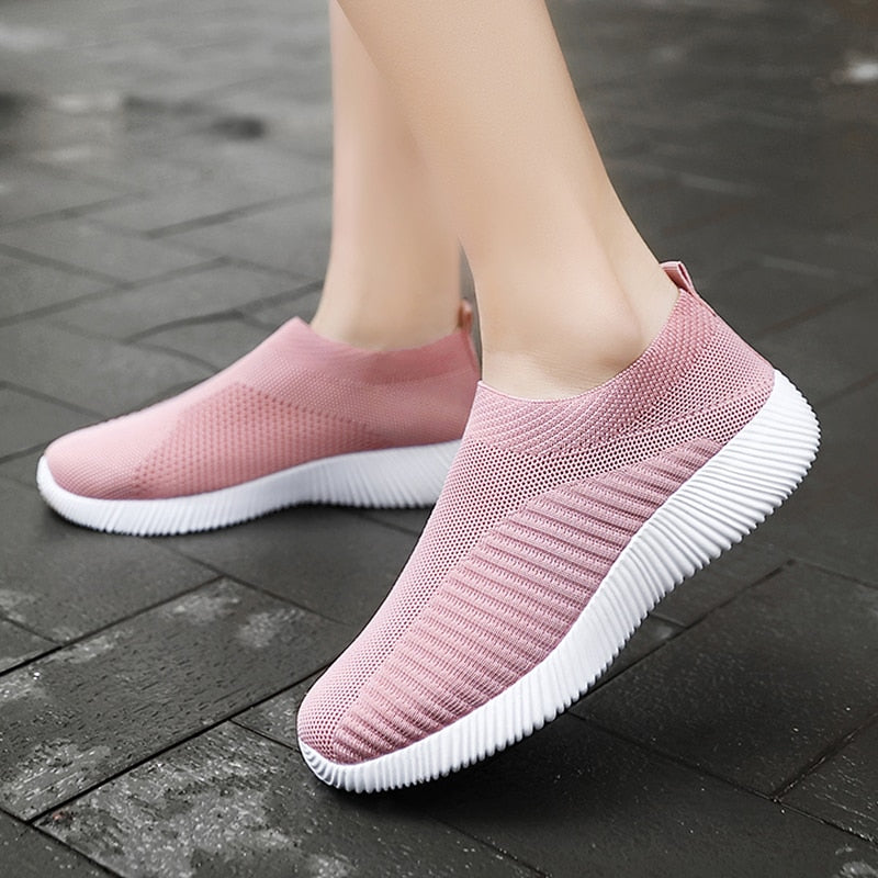 Ava - Roze Slip-on Mesh Sneakers