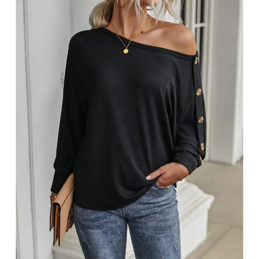 Zwart Off-Shoulder Top - Mila