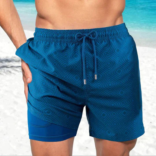 Denis - Zwart Flamingo AquaFlex Zwemshorts