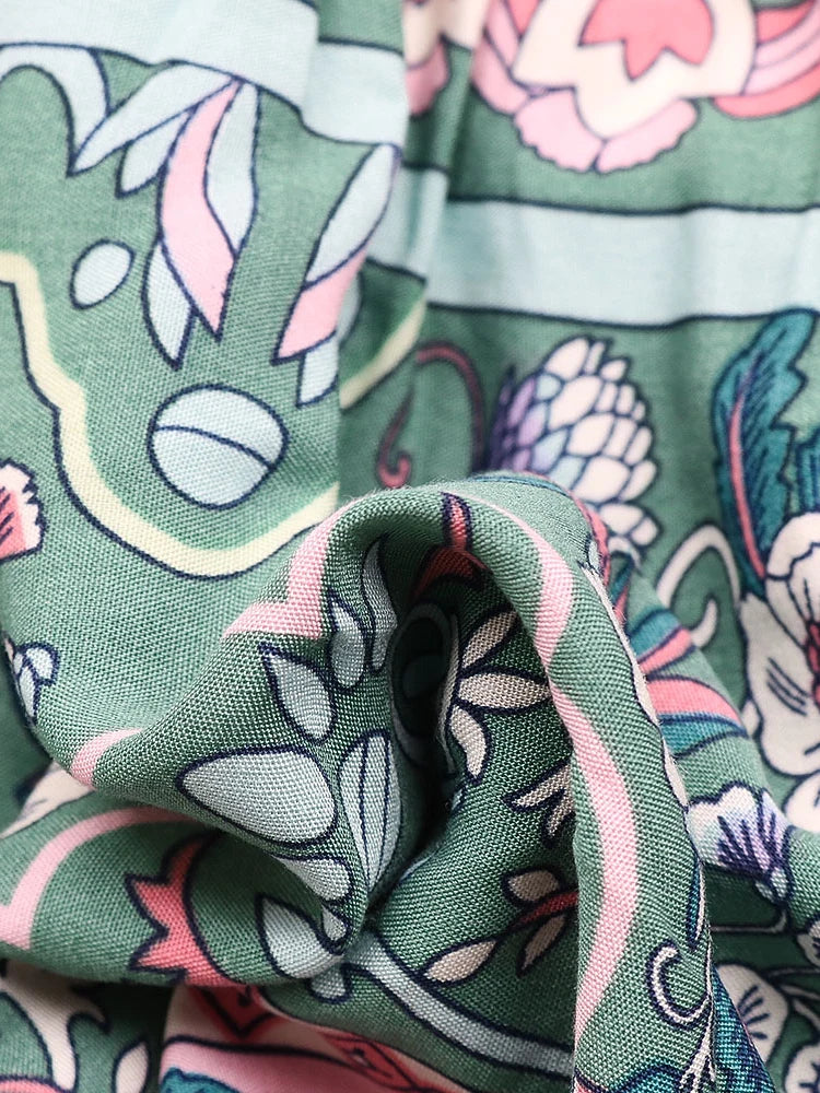 Groen Boho Mini-Jurkje - Haidee