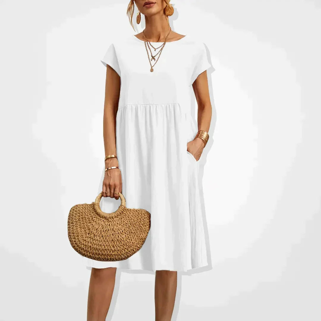 Skylar's Zomerse Witte Maxi Jurk