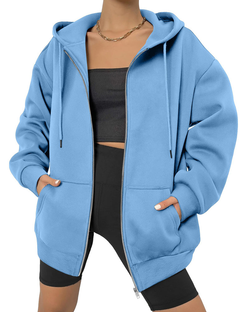 Comfort Chic: Dames Fleece Hoodie - Ruimvallend, Trendy & Warm