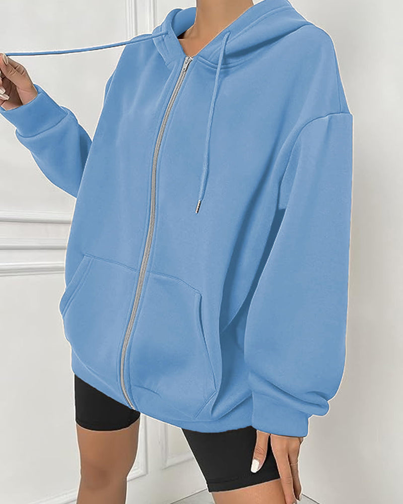 Comfort Chic: Dames Fleece Hoodie - Ruimvallend, Trendy & Warm