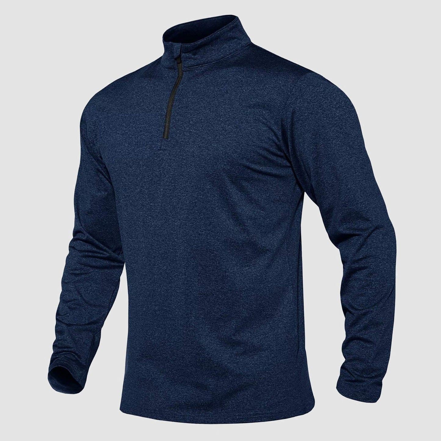 Winter-Ready Heren Hardloopshirt: 1/4 Rits, Lange Mouw & Fleece