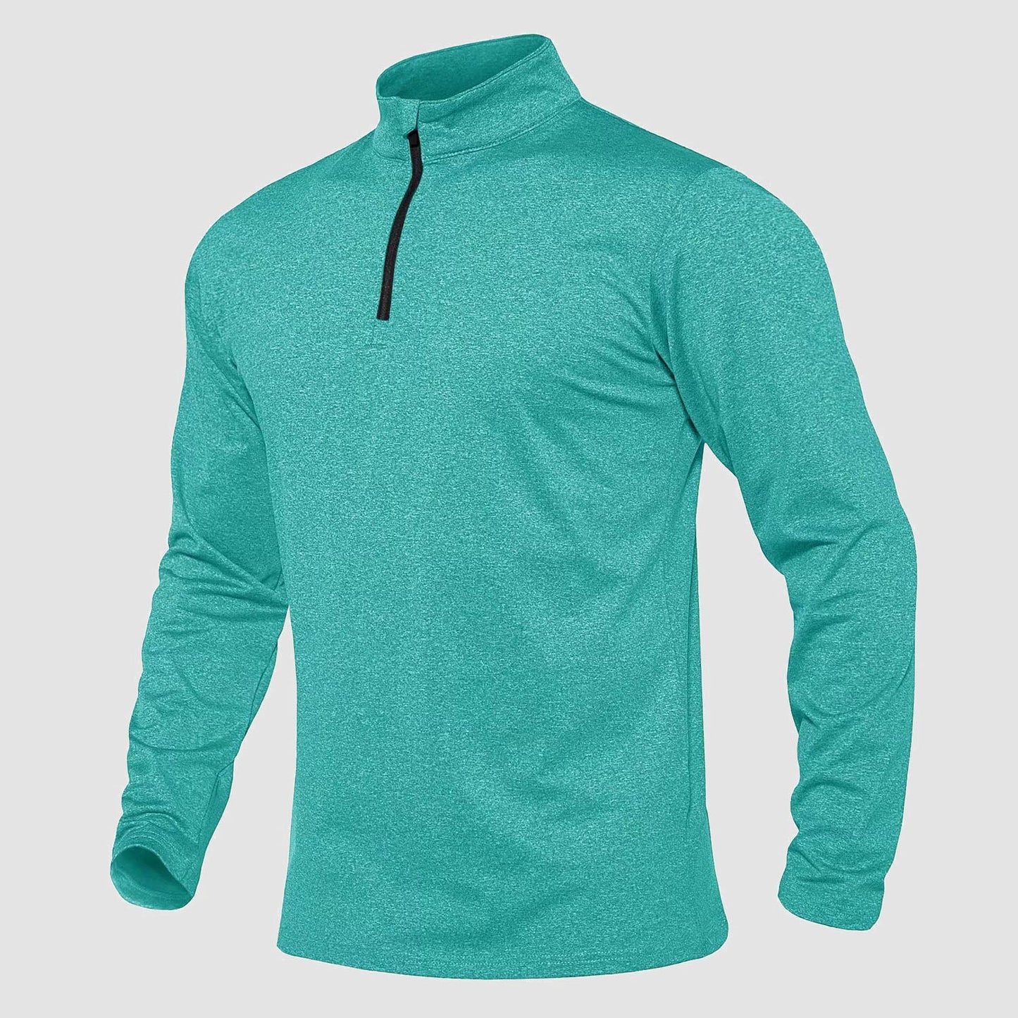 Winter-Ready Heren Hardloopshirt: 1/4 Rits, Lange Mouw & Fleece