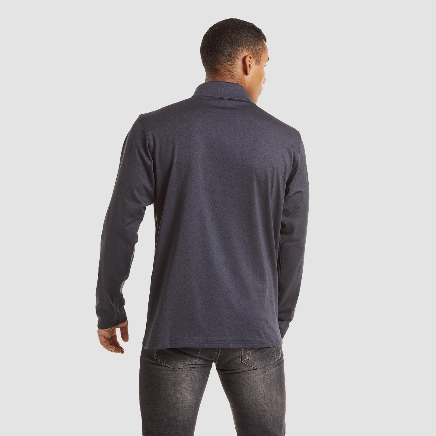 Winter-Ready Heren Hardloopshirt: 1/4 Rits, Lange Mouw & Fleece