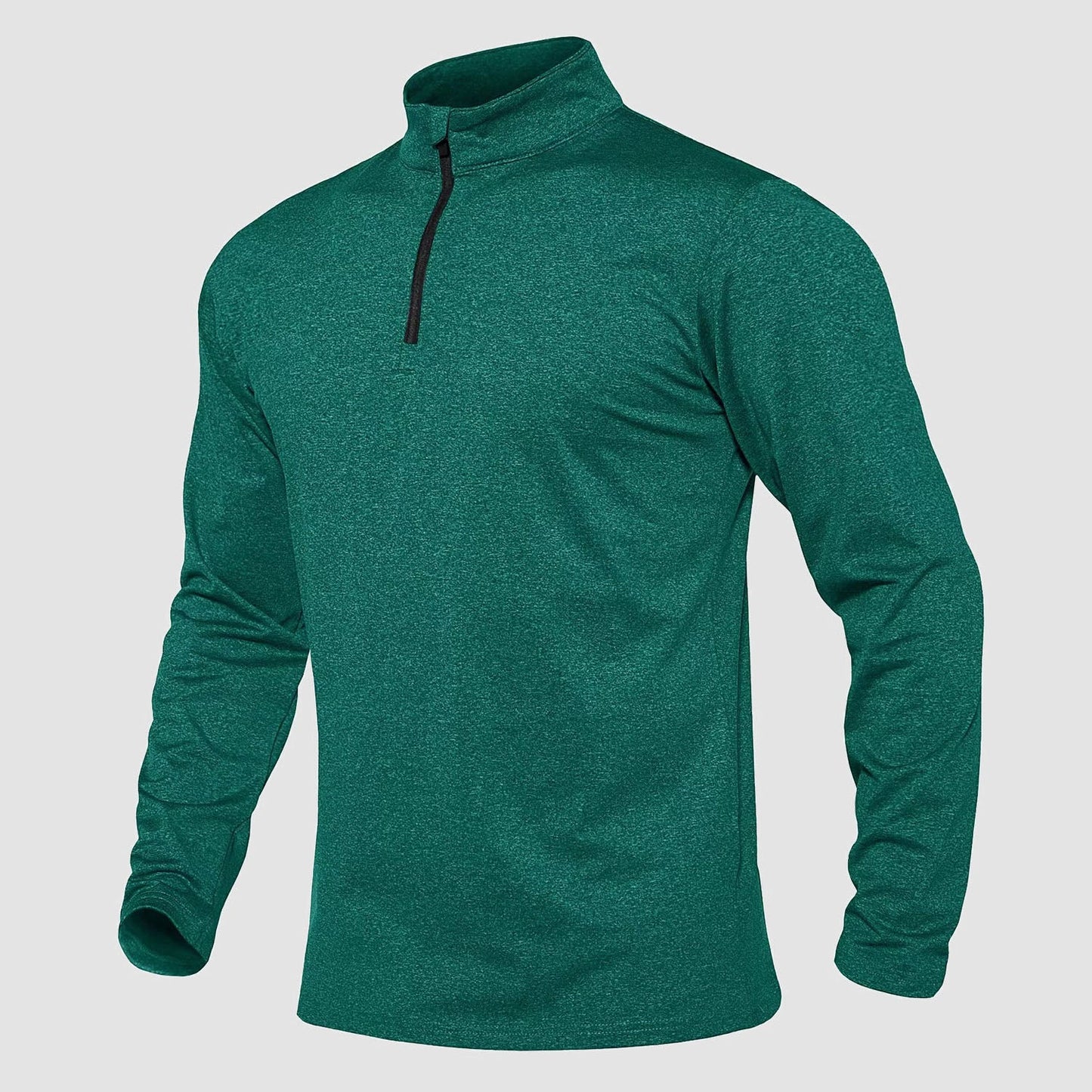 Winter-Ready Heren Hardloopshirt: 1/4 Rits, Lange Mouw & Fleece