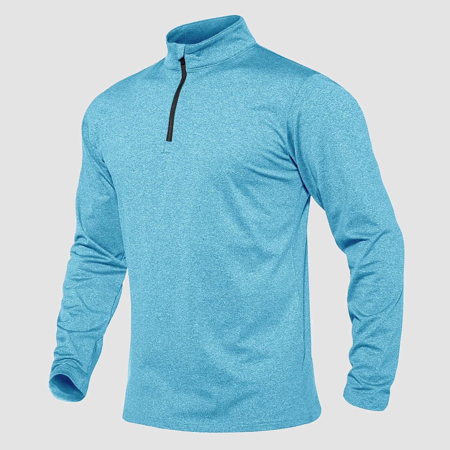 Winter-Ready Heren Hardloopshirt: 1/4 Rits, Lange Mouw & Fleece