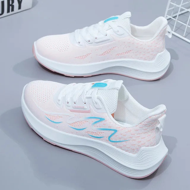 Wit-Roze Mesh Sneakers - Mila