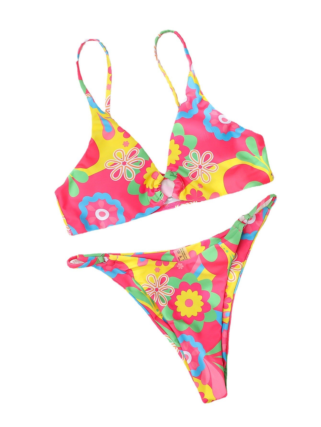 Pauline - Roze Bloemenprint Bikini