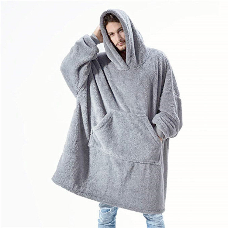 CozyChic Unisex Fluweel Hoodie Deken: Stijlvol Comfort in Trendy Kleuren