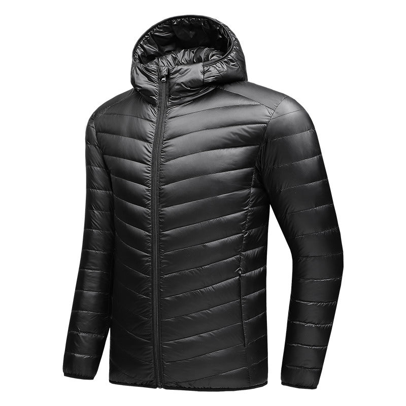 ArcticShield Heren Capuchon Puffer: Lichtgewicht, Gewatteerd, Weerbestendige Winterjas