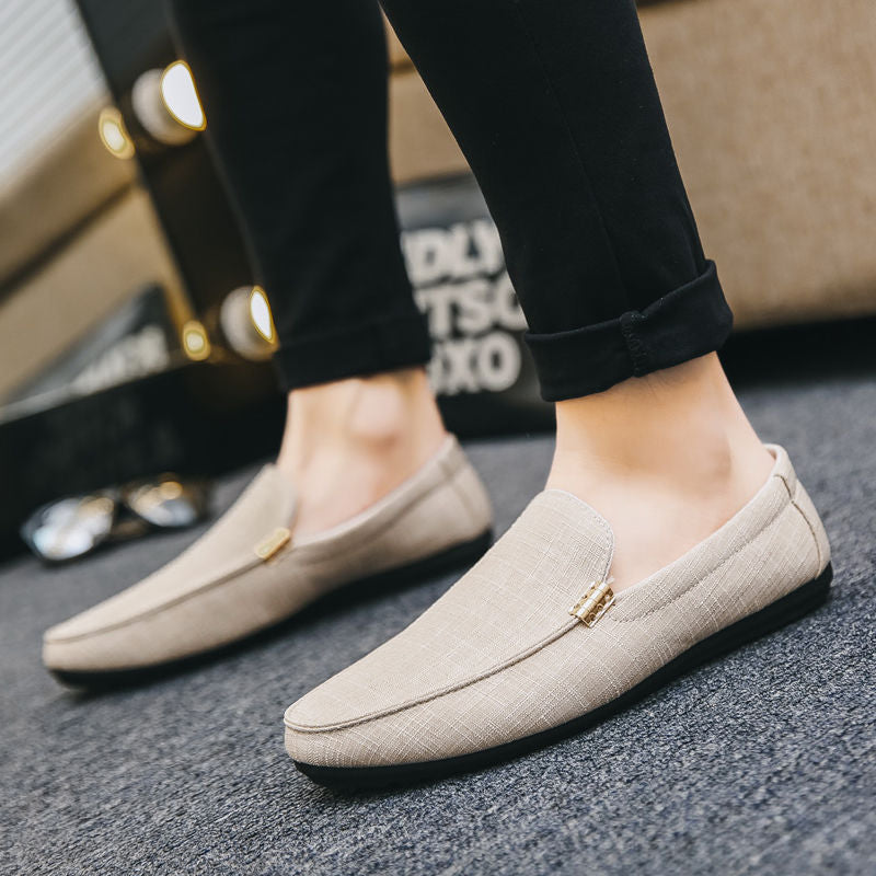 Beige Orthopedische Canvas Loafers - Leon