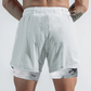 Aram - Grijze 2-in-1 Compressieshorts