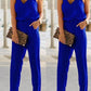 Chique Katoenen Jumpsuit met Tailleaccent