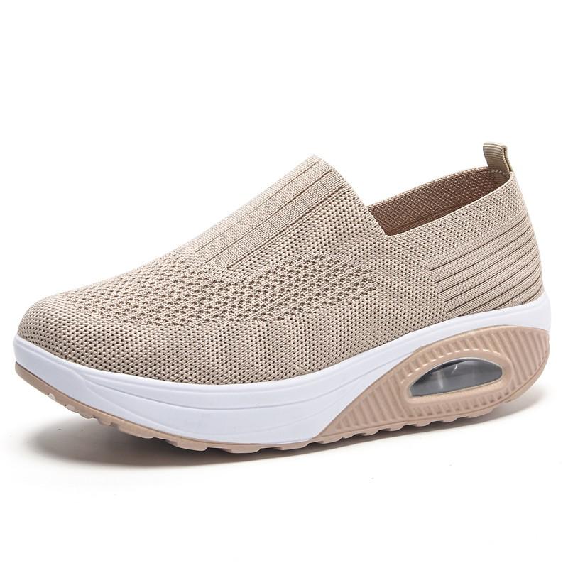 Cecile - Beige Mesh Sportieve Sneakers