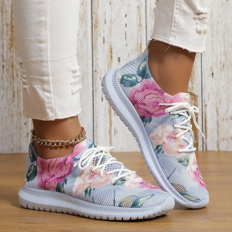 Charmante Reticulum Florale Dames Schoenen - Elegantie en Comfort in Één