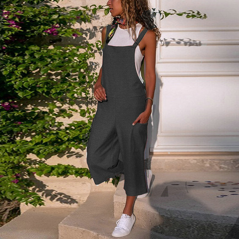 Zoey - Khaki Bohemian Jumpsuit