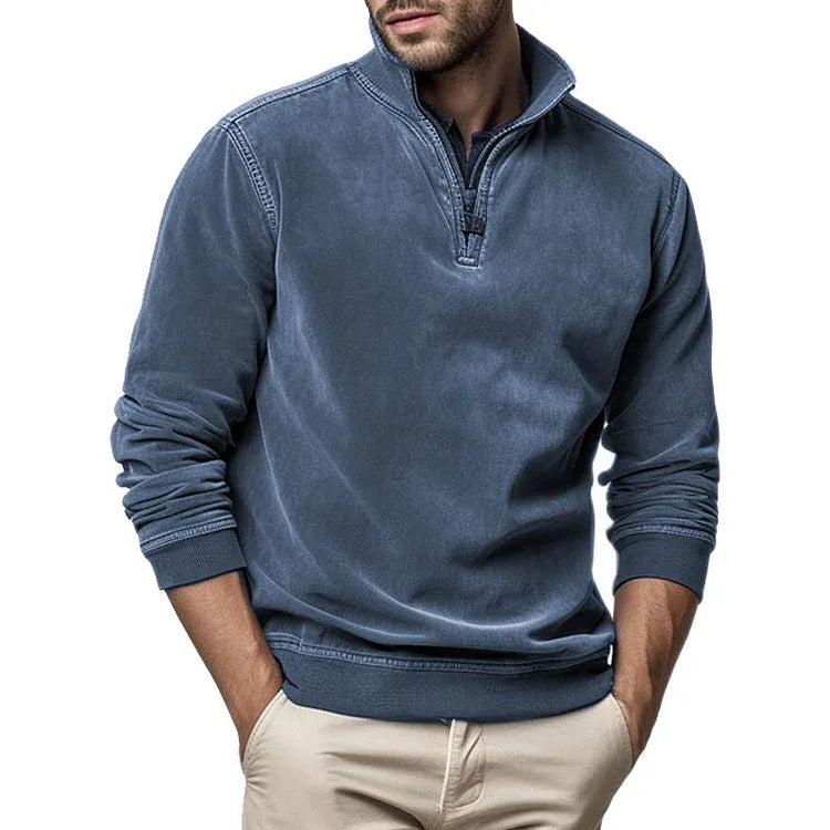 Stijlvolle Heren Poloshirt met Col - Elegant & Warm