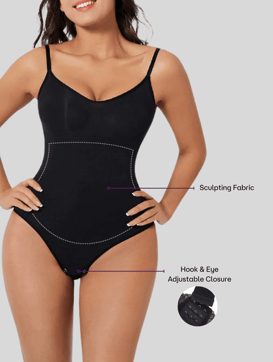 Elena - Zwart Figuurcorrigerende Bodysuit