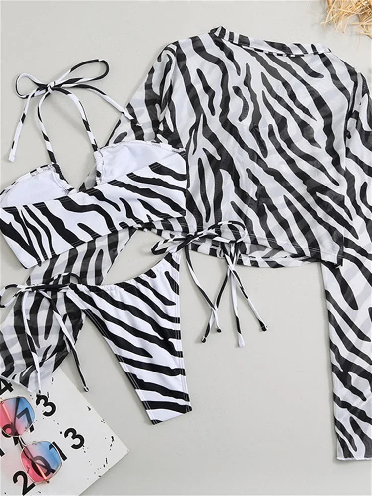 Zebra Print Bikini Set - Livia