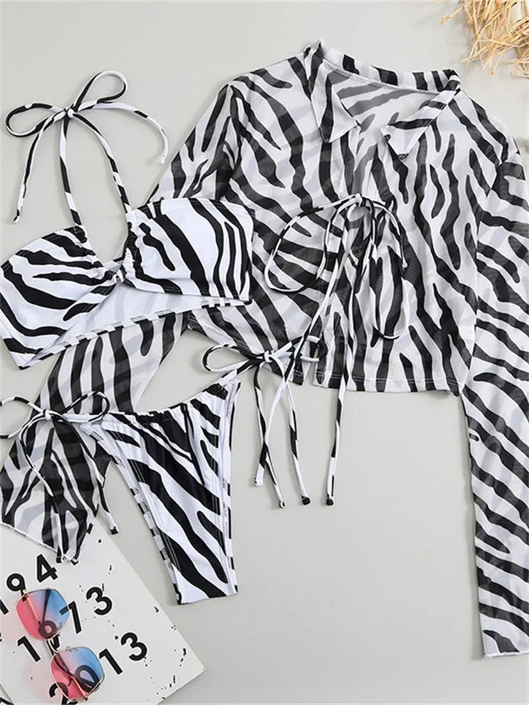 Zebra Print Bikini Set - Livia