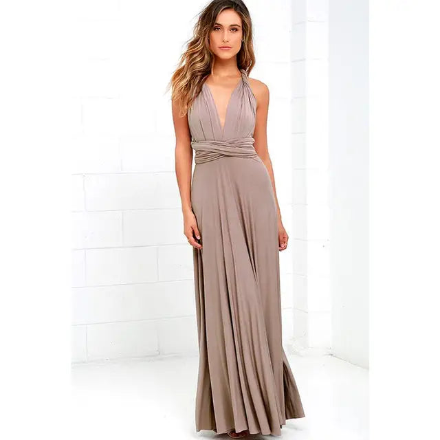 Grijze Boho Maxi Jurk - Emma