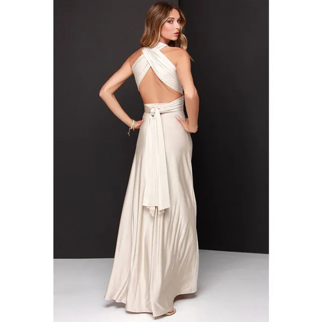 Grijze Boho Maxi Jurk - Emma