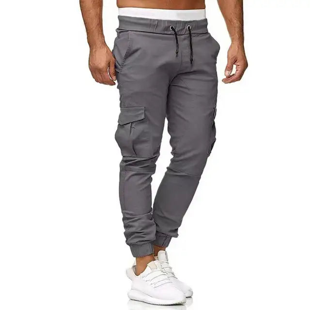 Bruce - Lichtgrijze Slanke Joggers