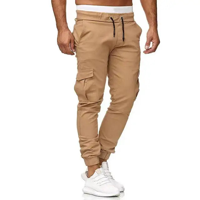 Bruce - Lichtgrijze Slanke Joggers