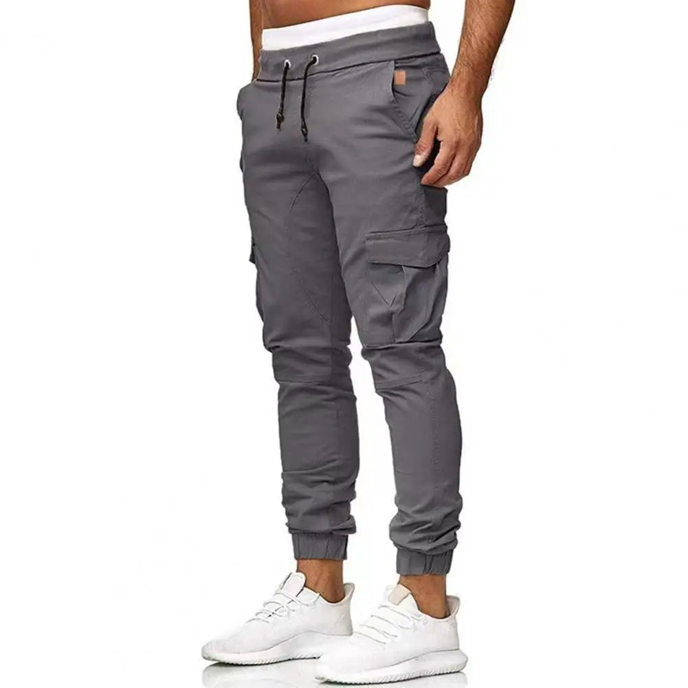 Bruce - Lichtgrijze Slanke Joggers