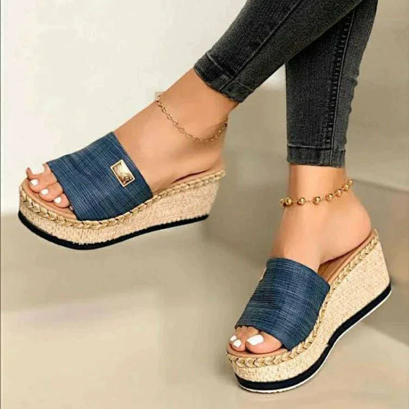 Chique Casual Espadrille Sleehak Sandalen